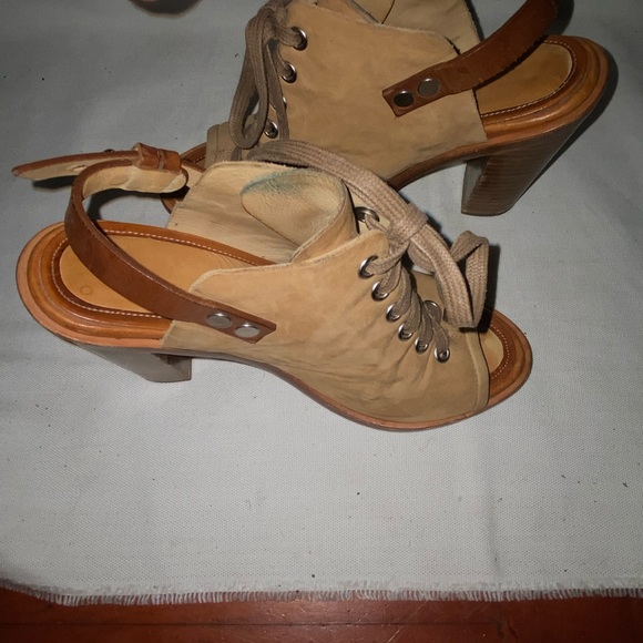 Rag & Bone Lace up Sling Back open toe Heels sz6.5 - Picture 12 of 13